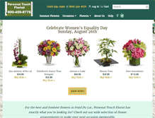 Tablet Screenshot of personalflowers.net